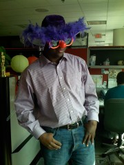 TJ Wearing my Hat and Sunnies